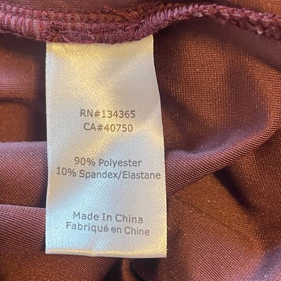 Marla Wynne Plum Velvet High Waisted Pants Womens XL Pull-on Pleated Velour - Picture 7 of 10